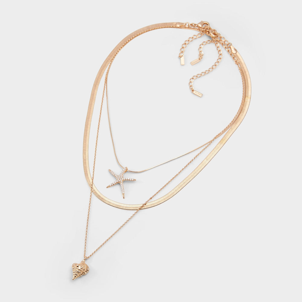 Aldo | Seascharms Gold/Clear Multi Women's Necklaces - Layered necklace