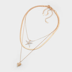 Aldo | Seascharms Gold/Clear Multi Women's Necklaces - Layered necklace