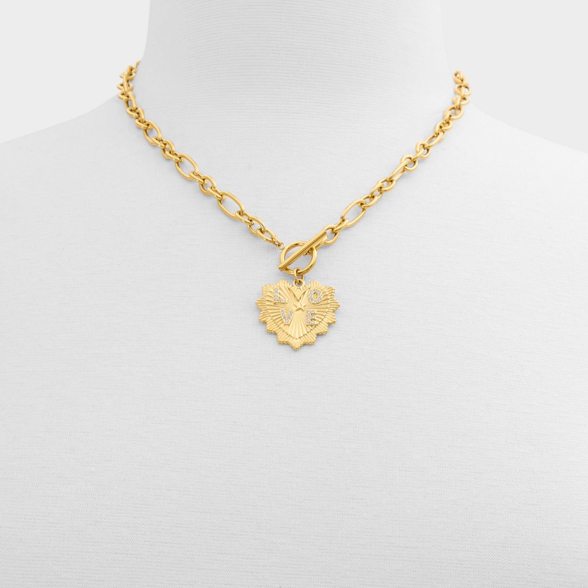Aldo | Lovechaine in Gold Clear Multi - Necklace