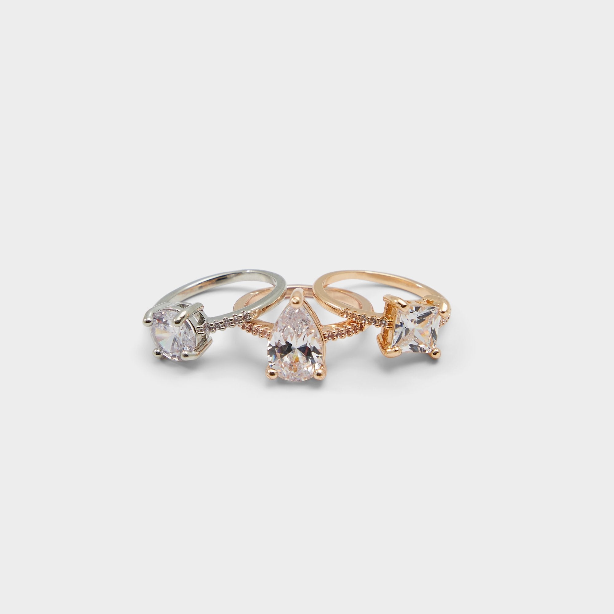 Aldo | Alabridar Metallic Multi Women's Cubic Zirconia - Stackable rings