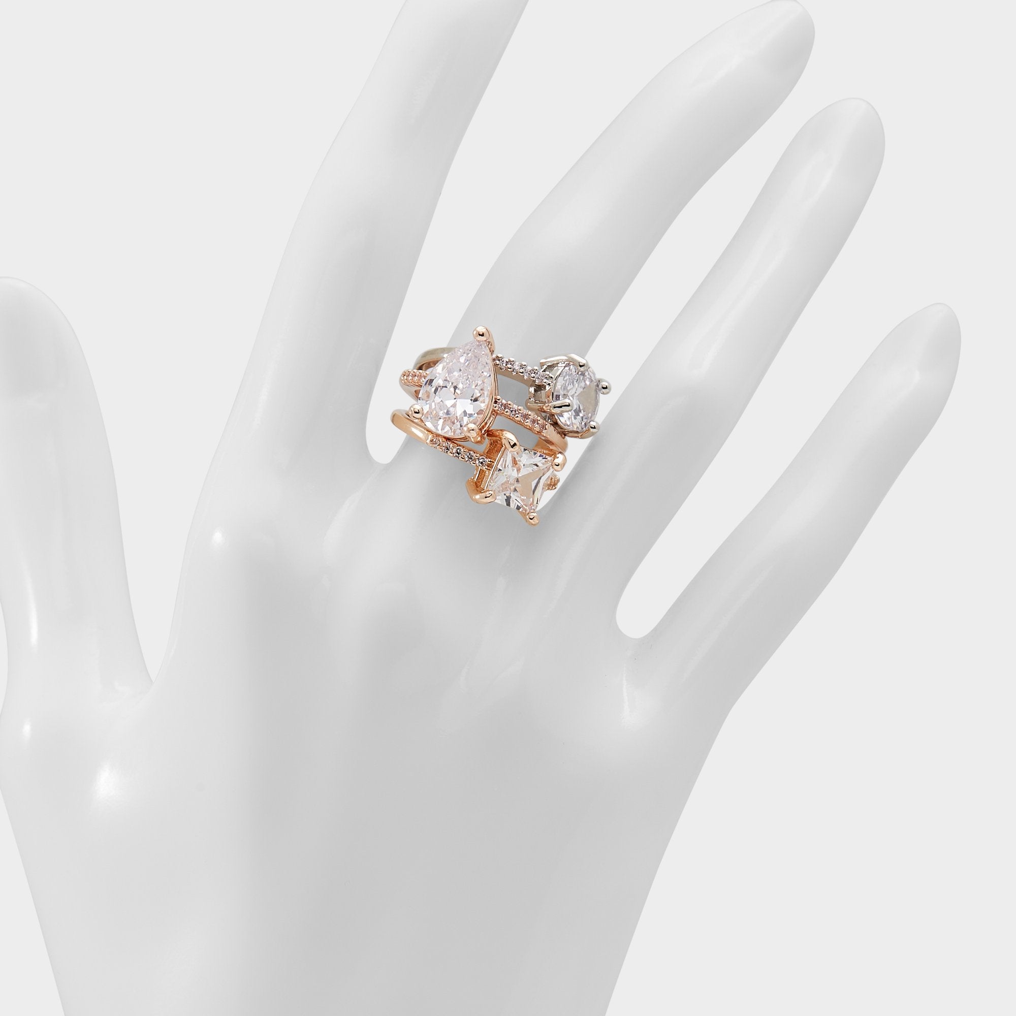 Aldo | Alabridar Metallic Multi Women's Cubic Zirconia - Stackable rings
