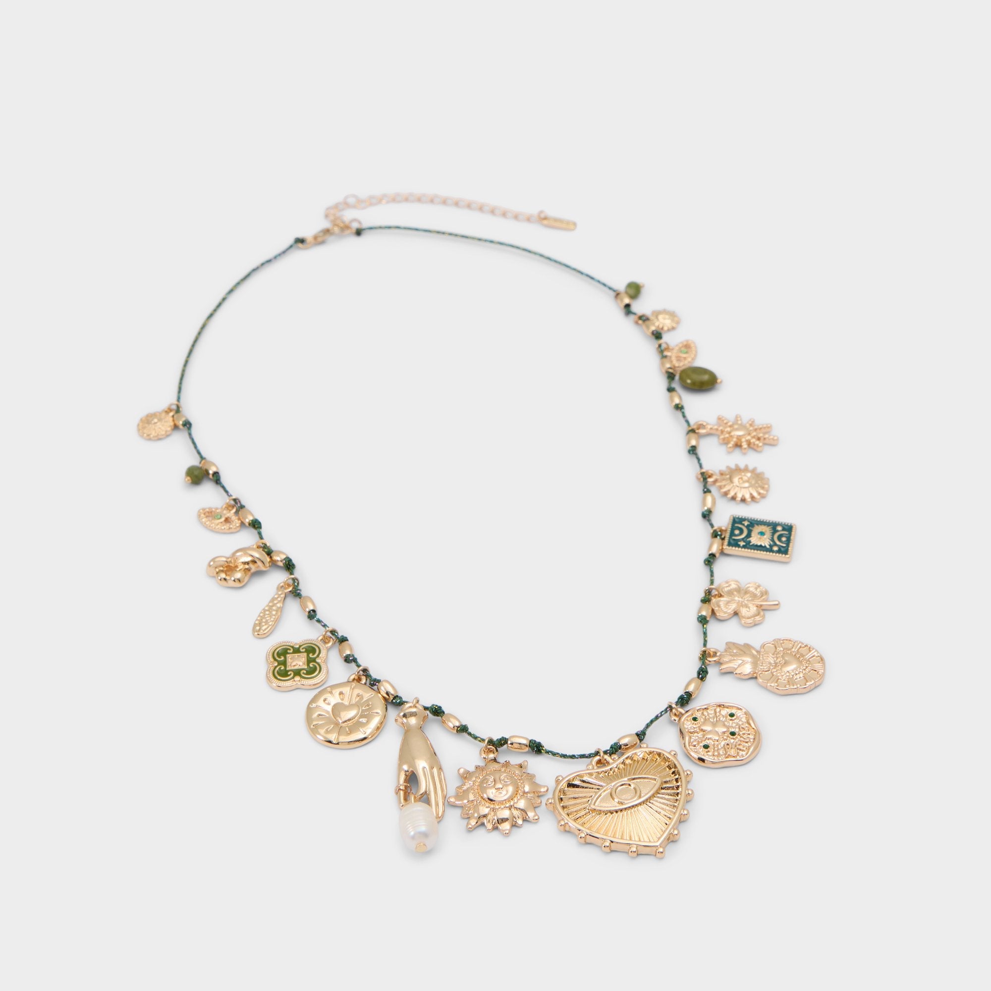 Aldo | Bohemian in Dark Green - Charm necklace