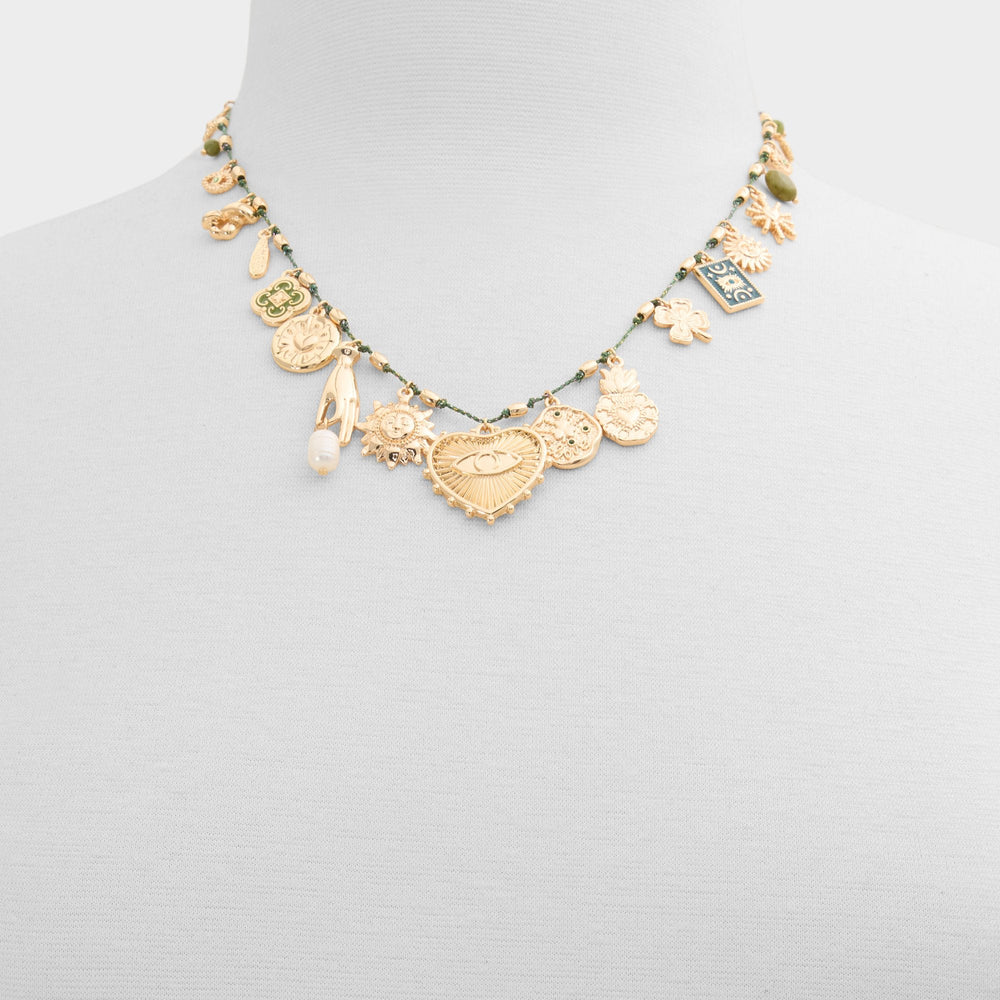 Aldo | Bohemian in Dark Green - Charm necklace