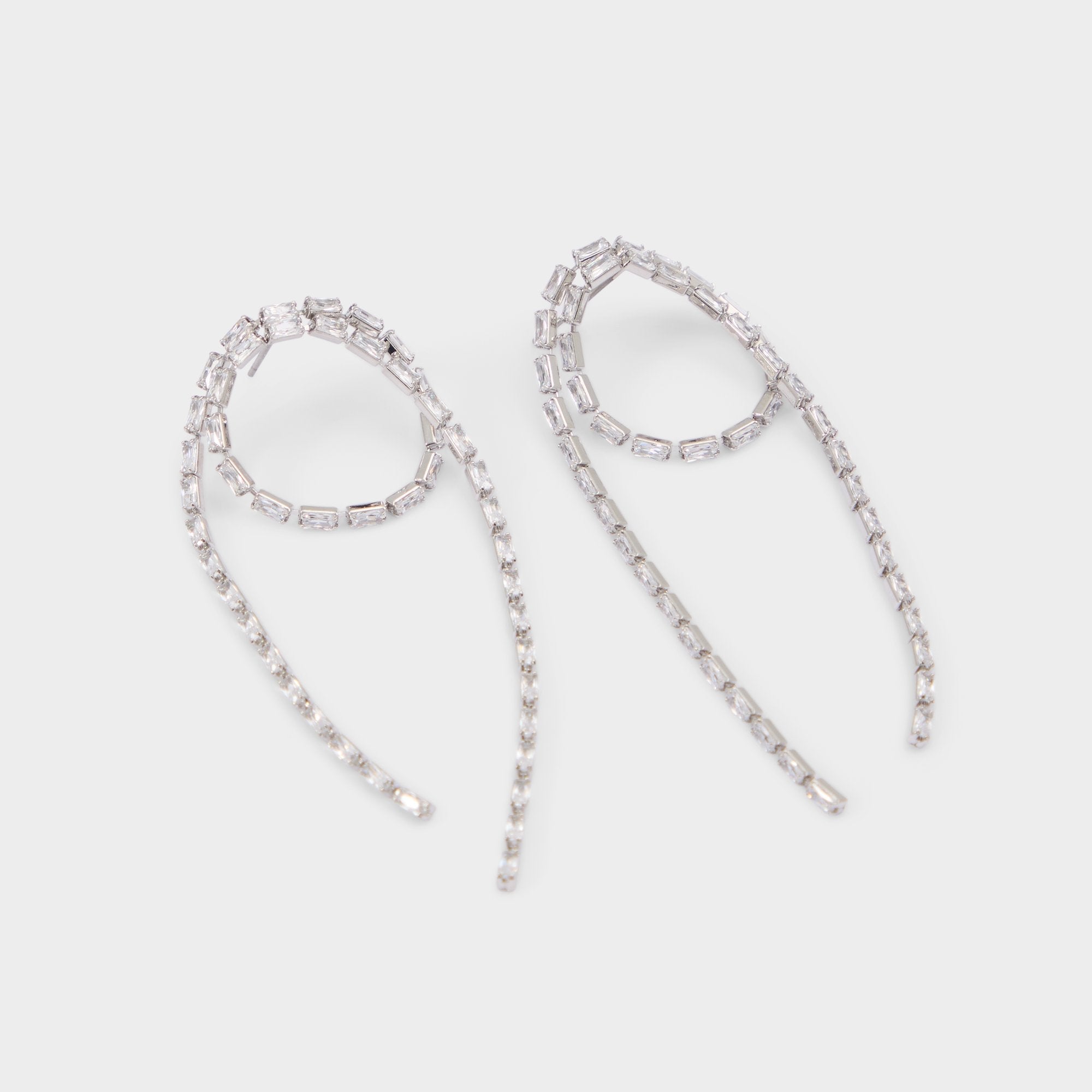 Aldo | Wude in Silver Clear Multi - Chandelier earrings