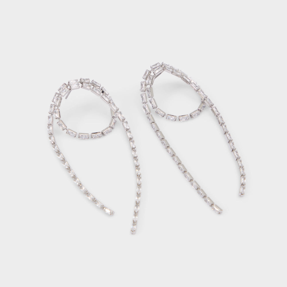 Aldo | Wude in Silver Clear Multi - Chandelier earrings