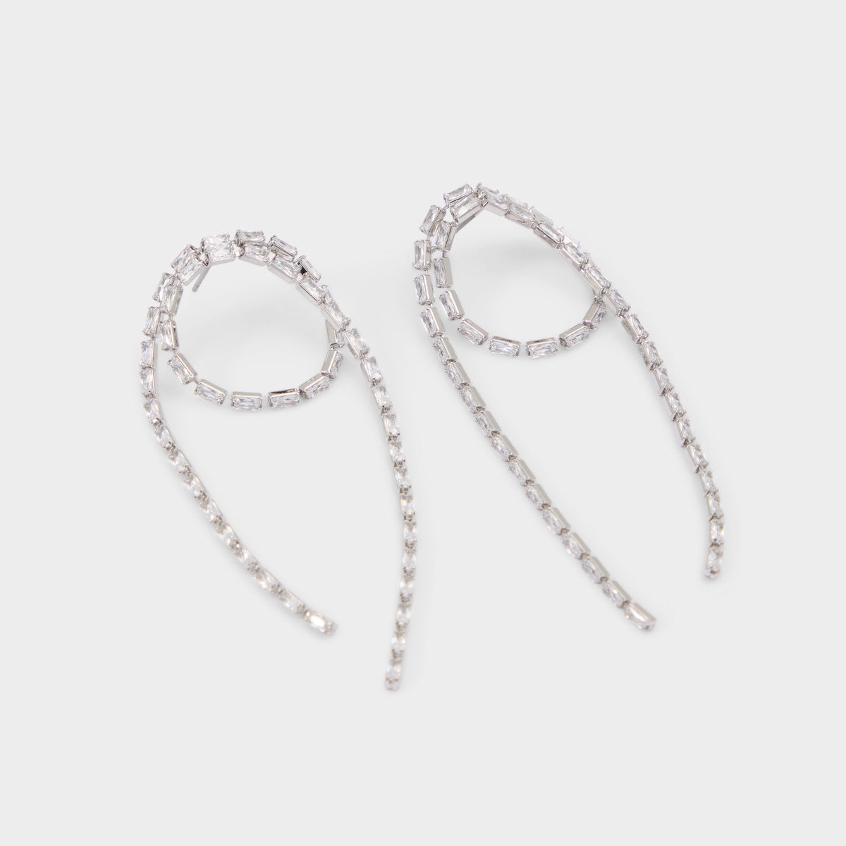 Aldo | Wude in Silver Clear Multi - Chandelier earrings