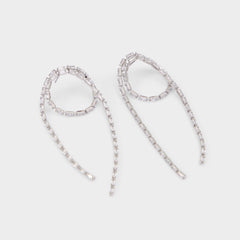 Aldo | Wude in Silver Clear Multi - Chandelier earrings