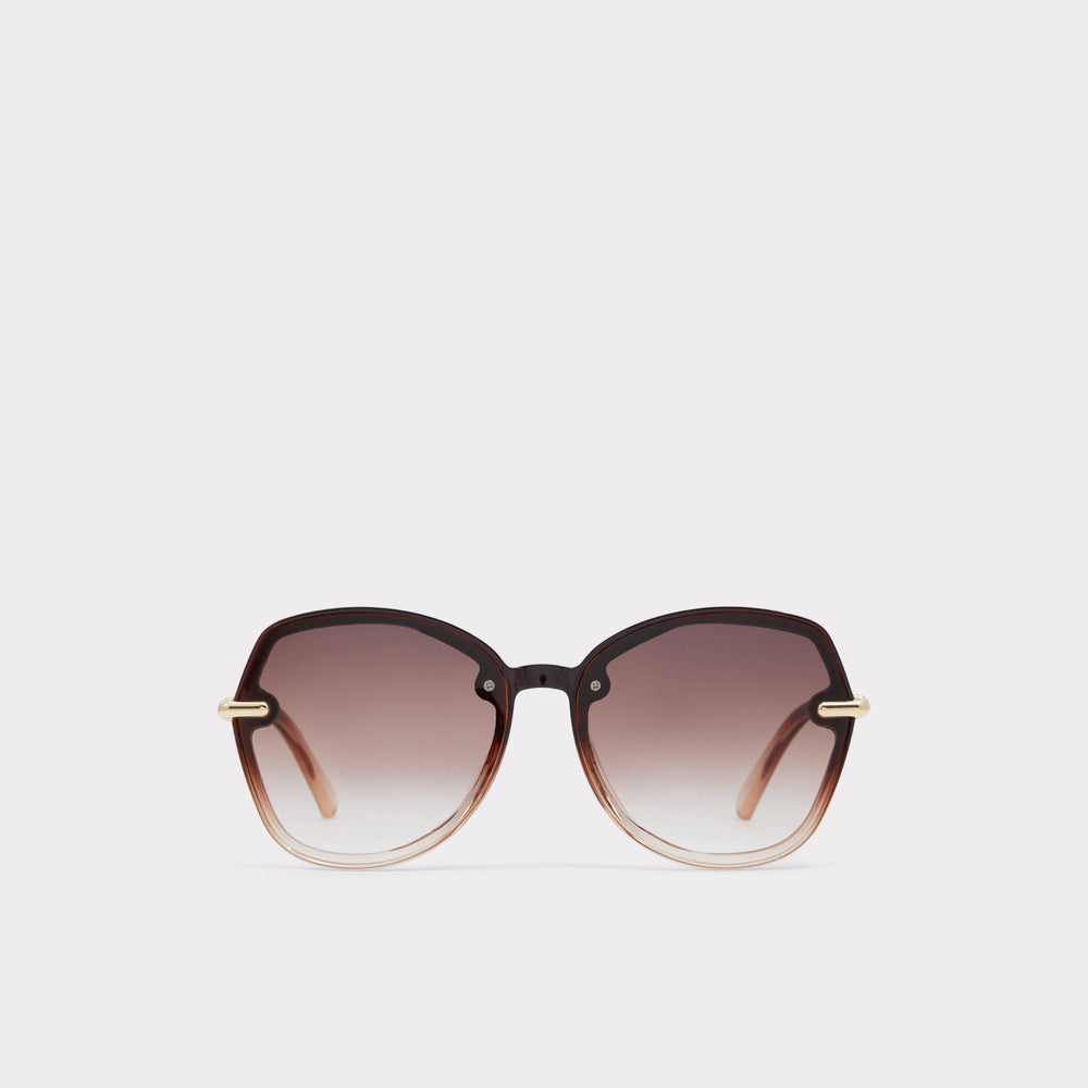 Aldo | Cortegaca Brown Women's Round - Square sunglasses