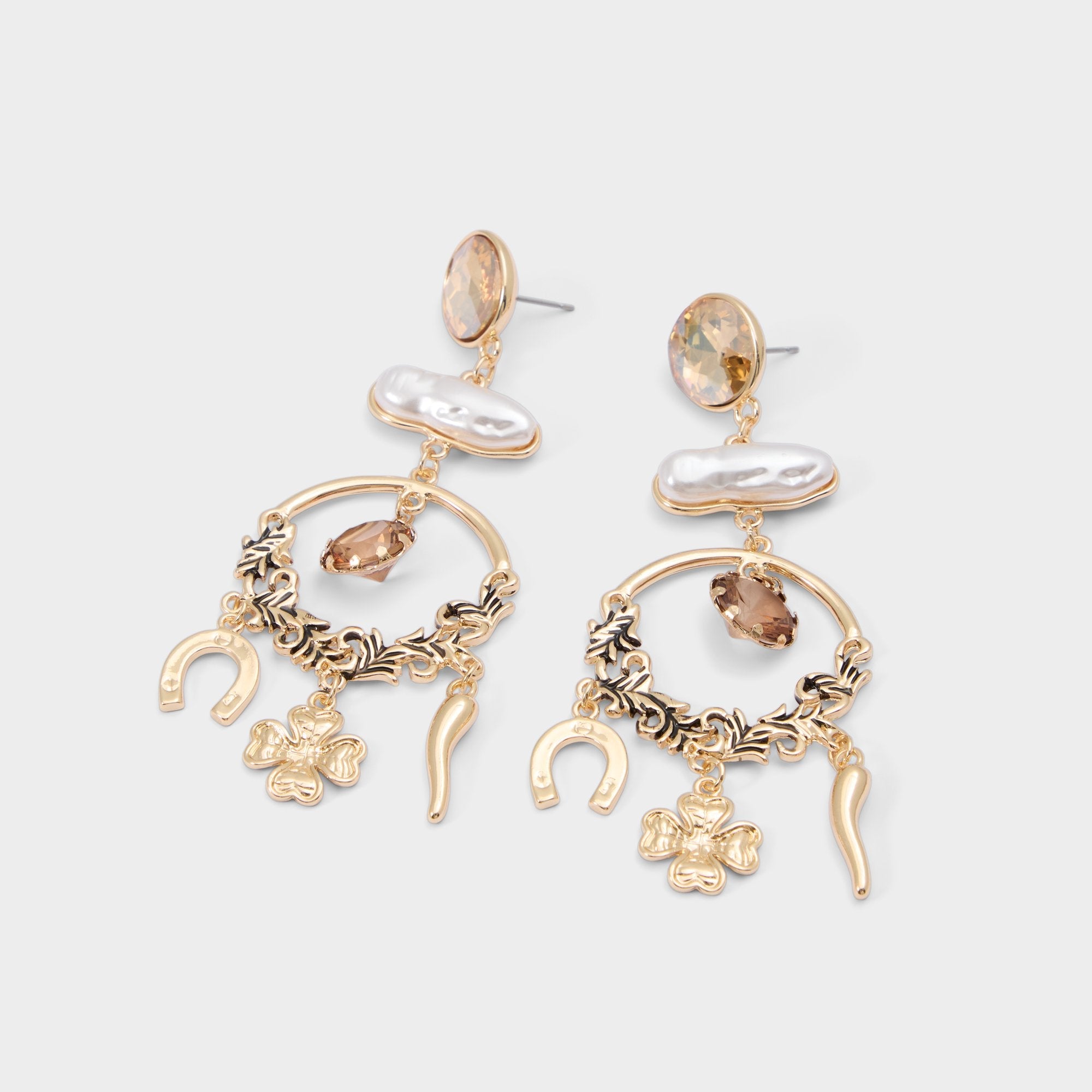 Aldo | Chances in Champagne - Chandelier earrings