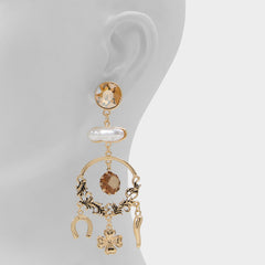 Aldo | Chances in Champagne - Chandelier earrings