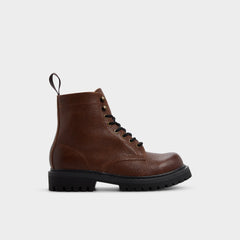 Aldo | Doublezero in Dark Brown - Combat boot, Lug sole