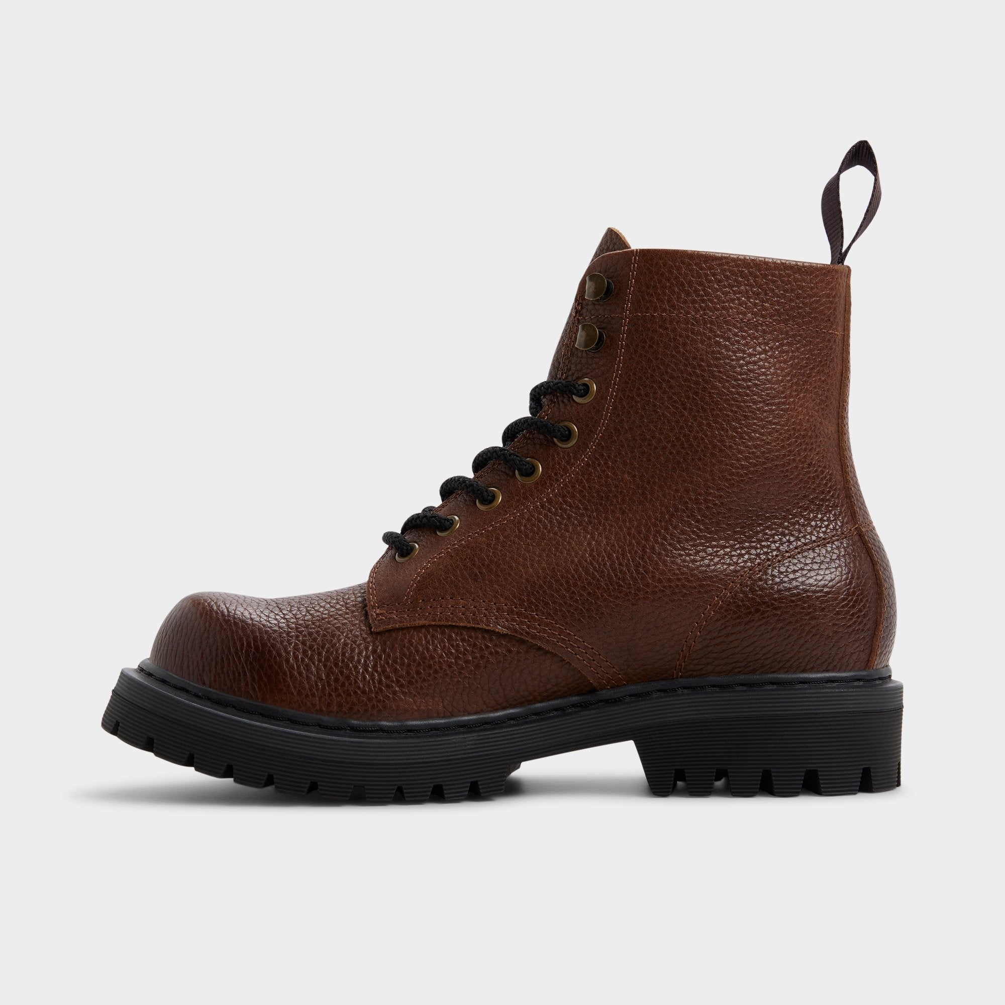 Aldo | Doublezero in Dark Brown - Combat boot, Lug sole