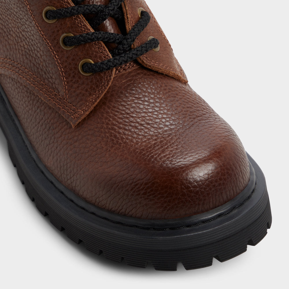 Aldo | Doublezero in Dark Brown - Combat boot, Lug sole