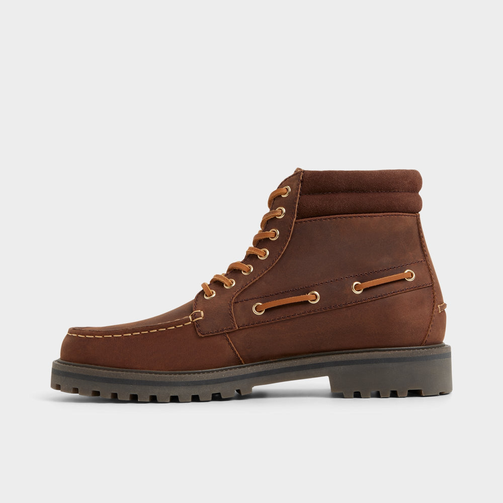 Aldo | Farrell in Medium Brown - Combat boot, Lug sole