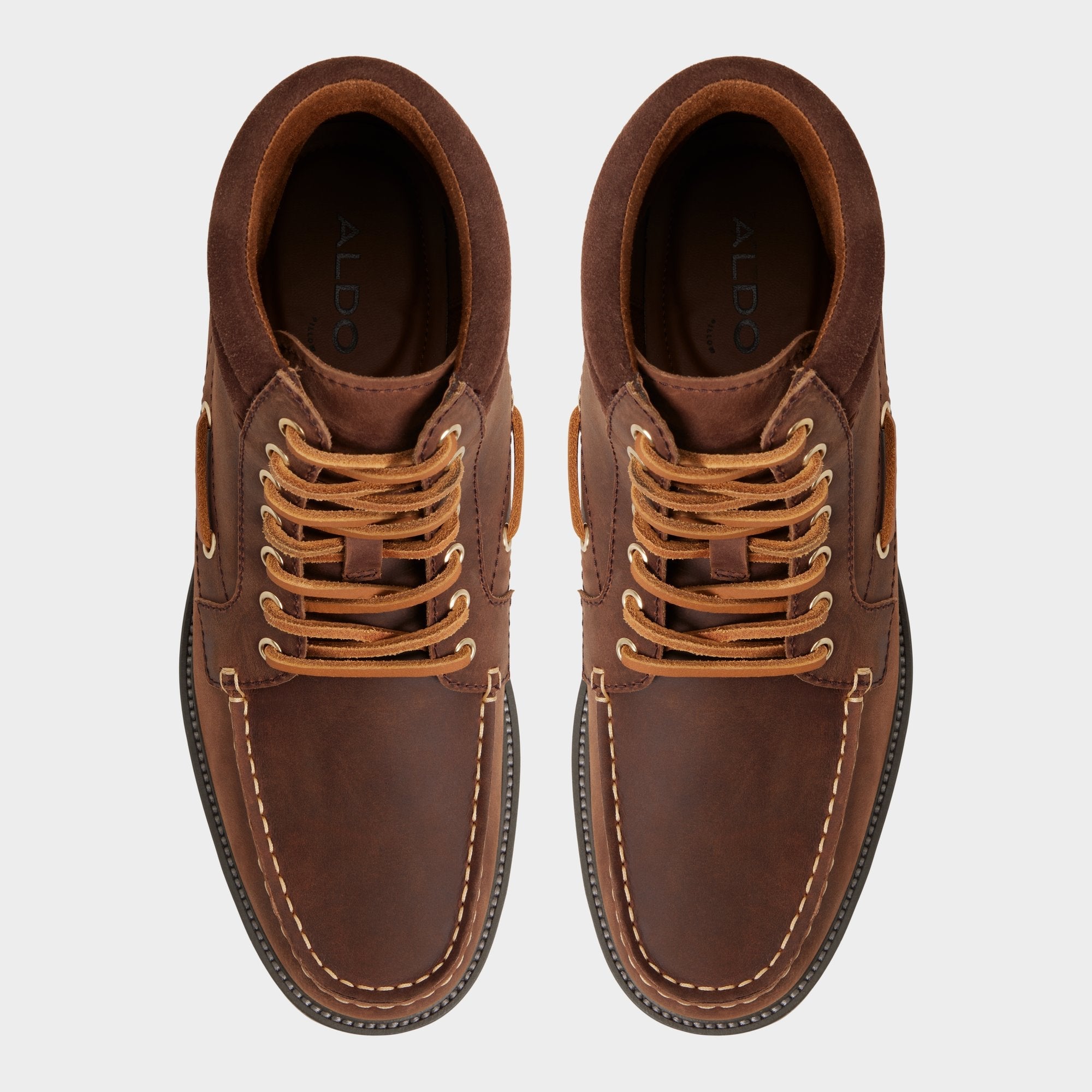 Aldo | Farrell in Medium Brown - Combat boot, Lug sole