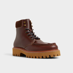 Aldo | Grier in Medium Brown - Combat boot, Lug sole