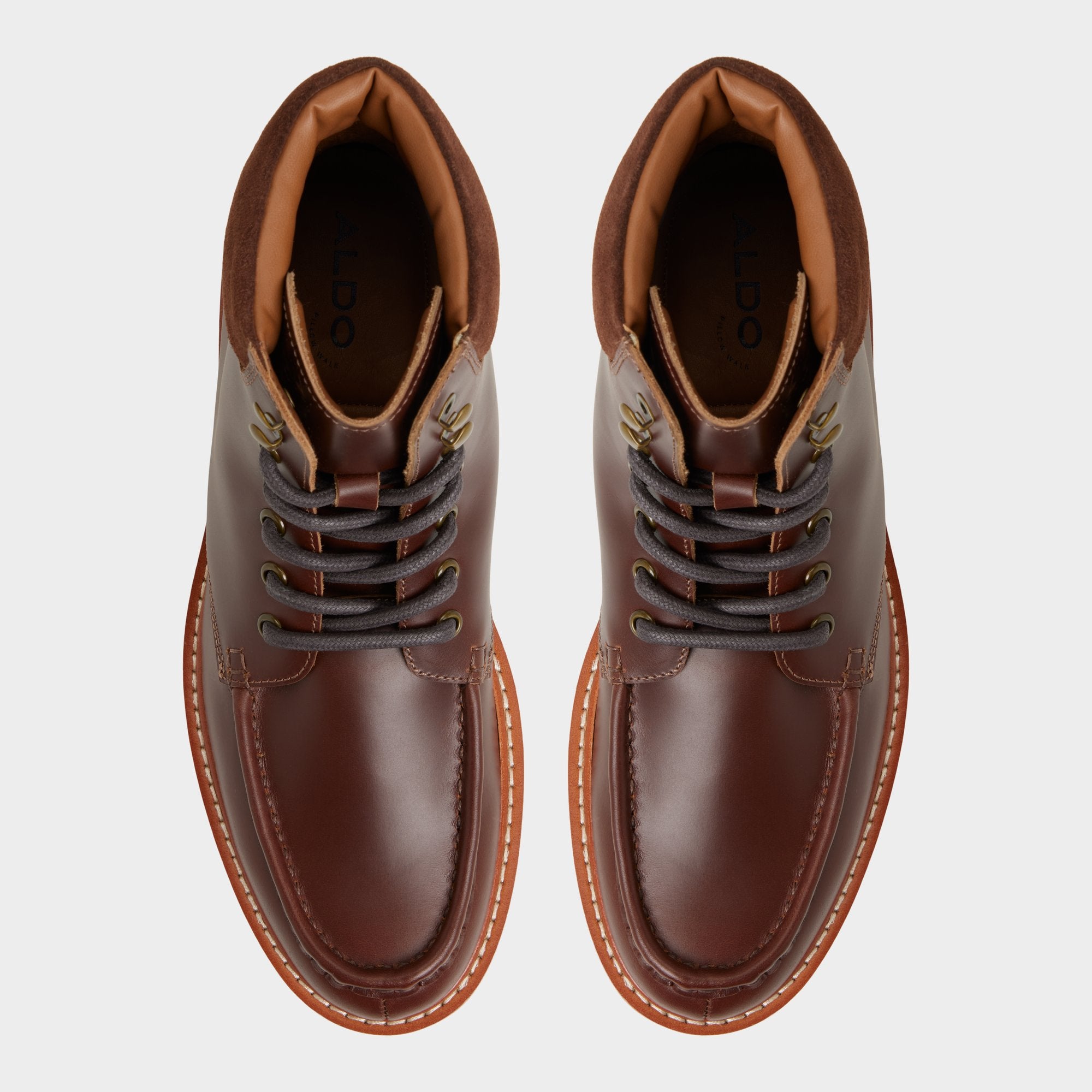Aldo | Grier in Medium Brown - Combat boot, Lug sole