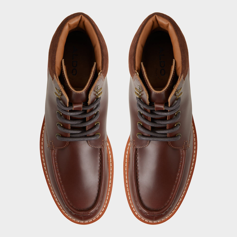 Aldo | Grier in Medium Brown - Combat boot, Lug sole
