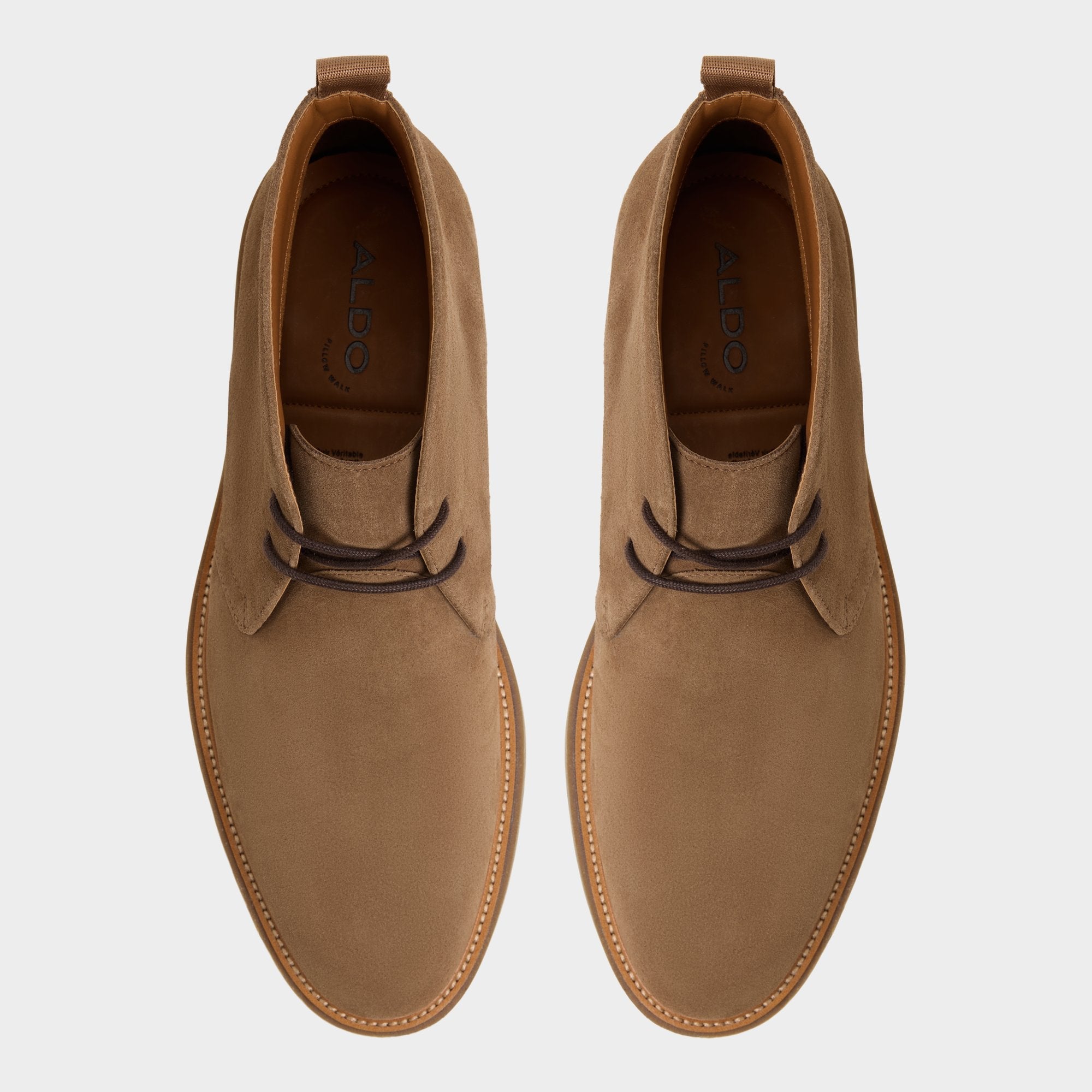 Aldo | Jefrey Dark Brown Leather Suede Men's Chukka boots - Chukka boot
