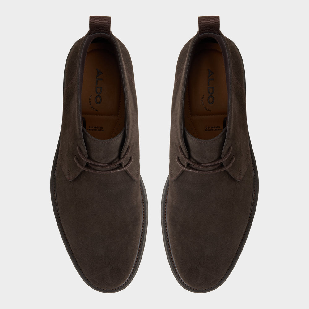 Aldo | Jefrey Dark Brown Leather Suede Men's Chukka boots - Chukka boot