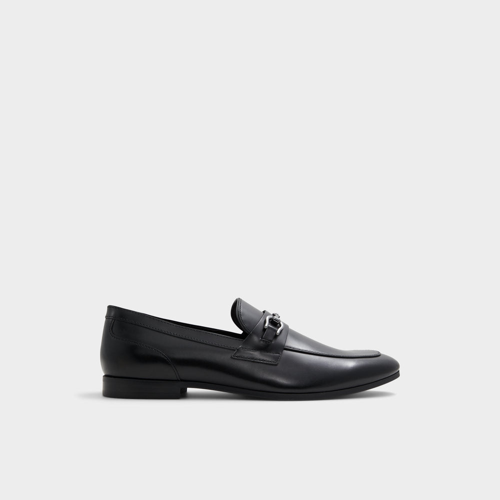 Aldo | Marinho Open Black Leather Smooth Men's Dress Shoes - Loafer
