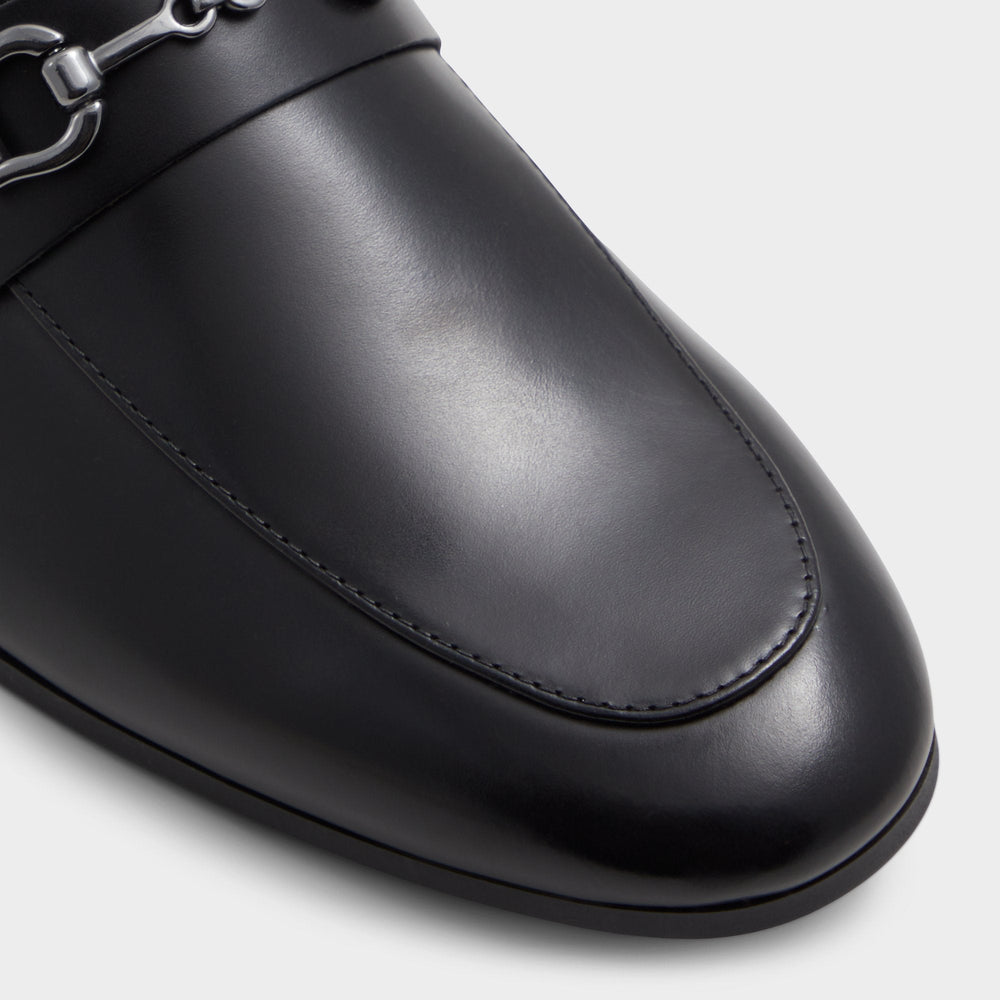 Aldo | Marinho Open Black Leather Smooth Men's Dress Shoes - Loafer