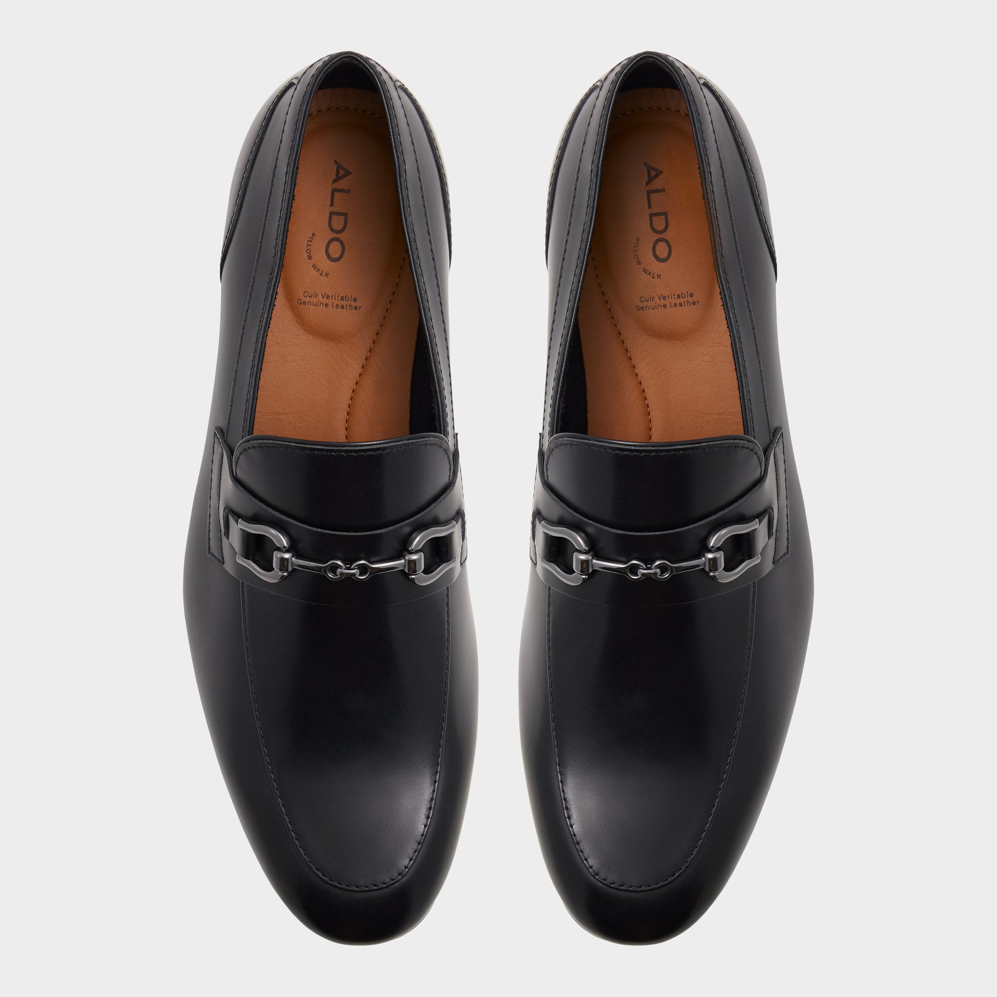Aldo | Marinho Open Black Leather Smooth Men's Dress Shoes - Loafer