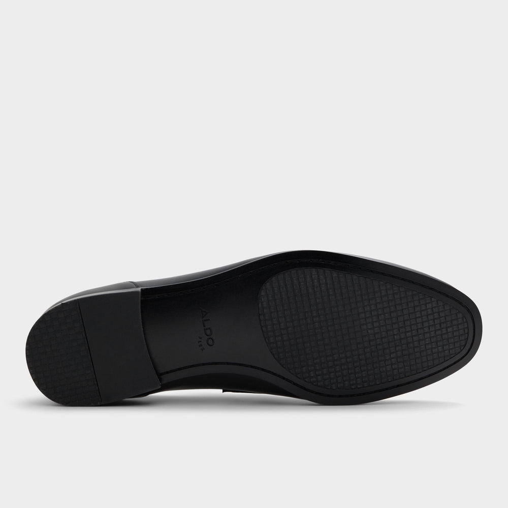 Aldo | Marinho Open Black Leather Smooth Men's Dress Shoes - Loafer