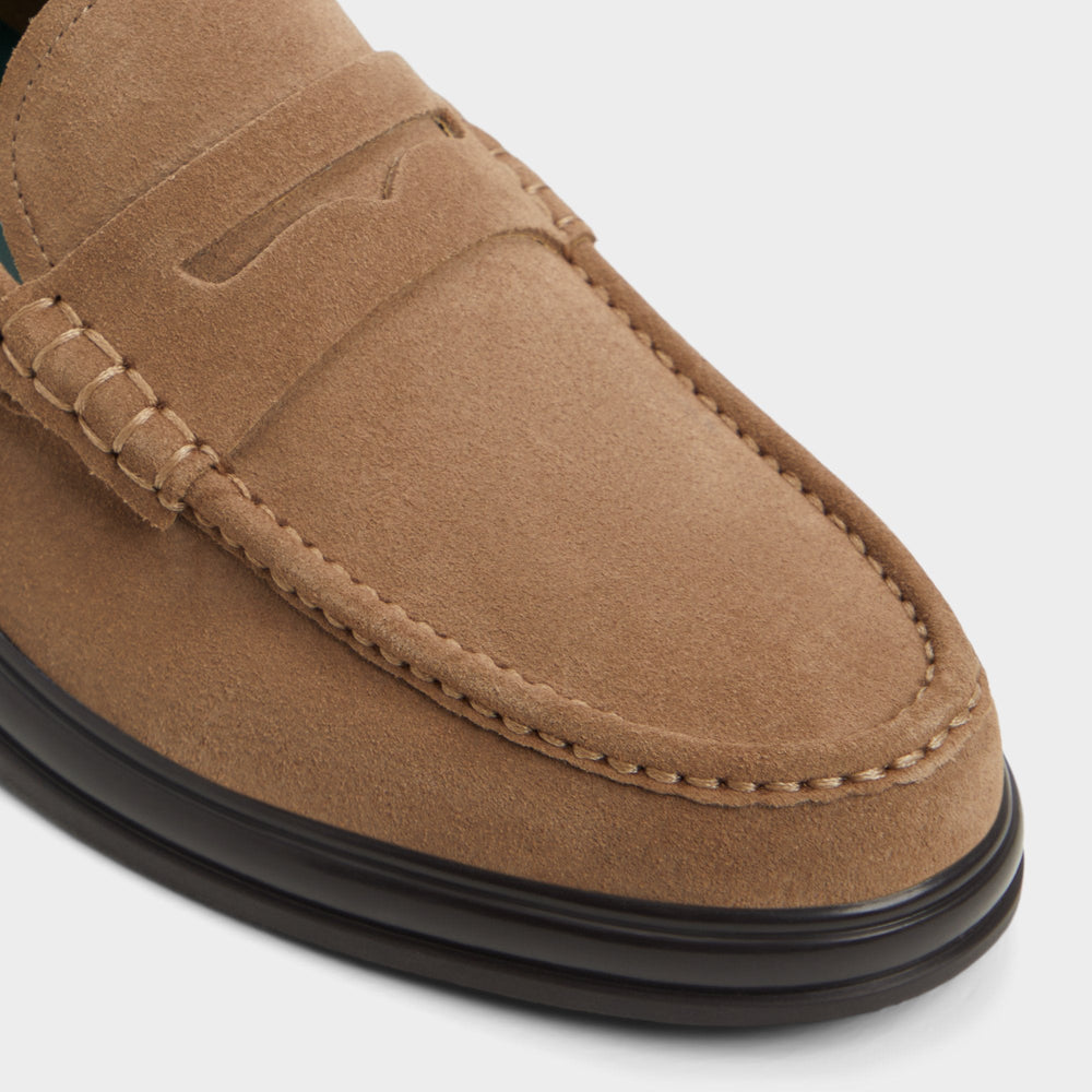 Aldo | Tucker Other Brown Leather Suede Men's Dress Shoes - Loafer