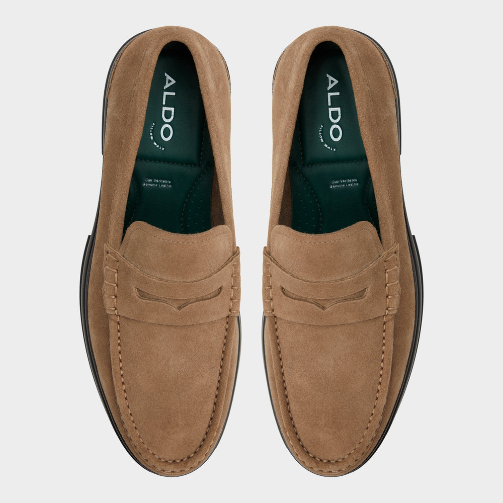 Aldo | Tucker Other Brown Leather Suede Men's Dress Shoes - Loafer