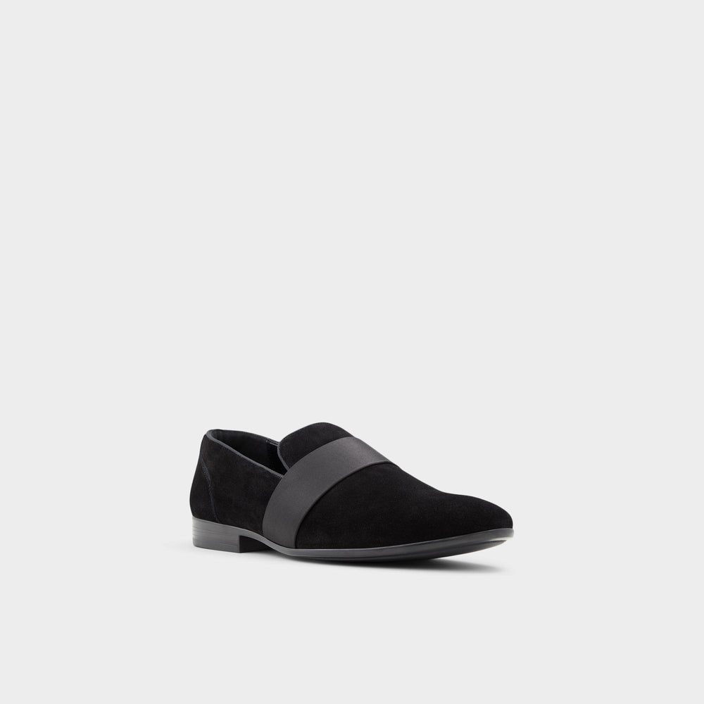 Aldo | Asaria Open Black Leather Suede Men's Loafers & Slip-Ons - Loafer