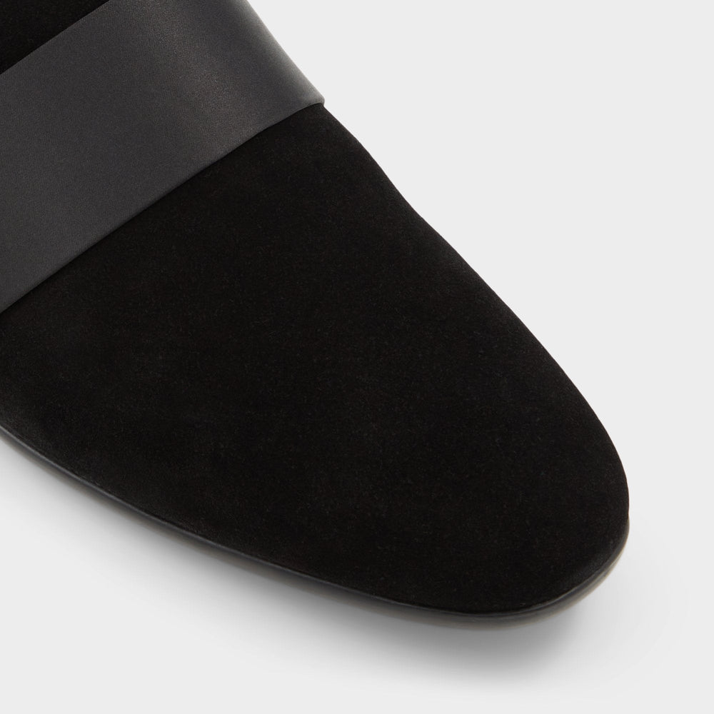 Aldo | Asaria Open Black Leather Suede Men's Loafers & Slip-Ons - Loafer