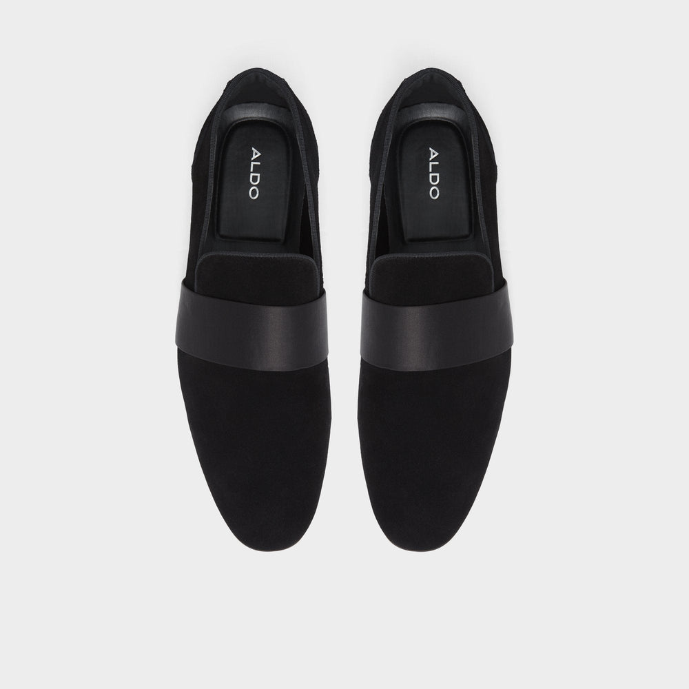 Aldo | Asaria Open Black Leather Suede Men's Loafers & Slip-Ons - Loafer