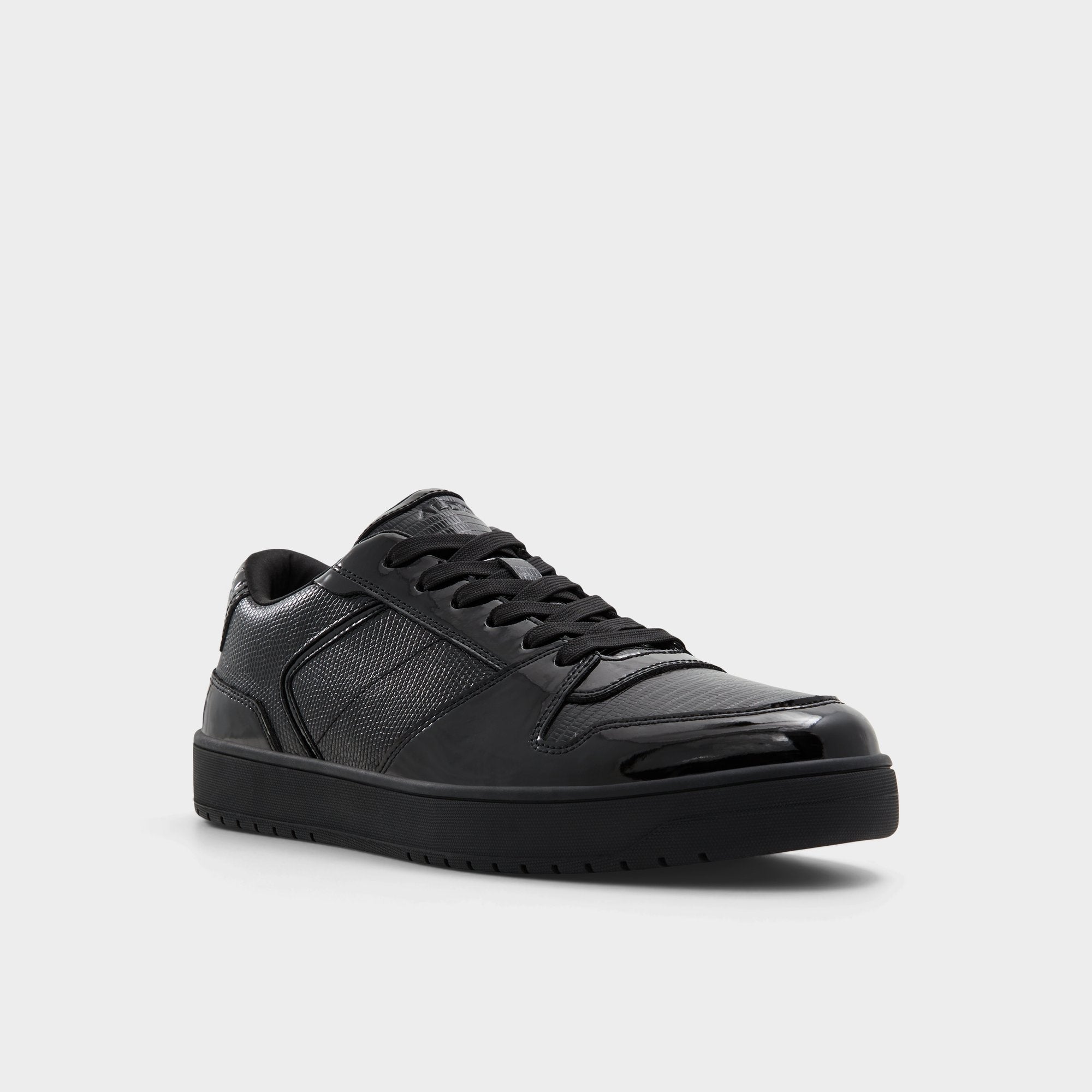 Aldo | Zethan Black Synthetic Patent Men's Low top - Low top sneaker, Cup sole