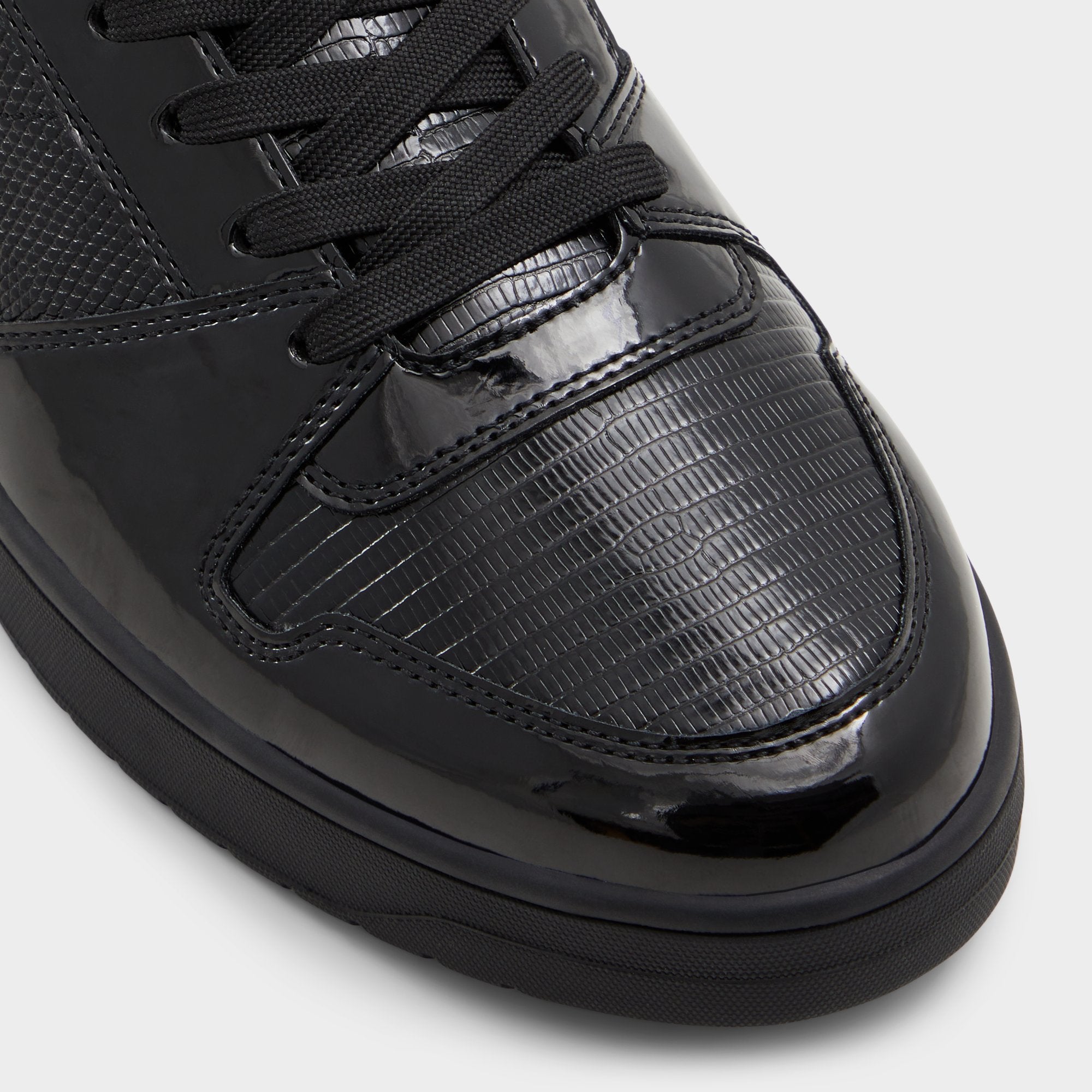 Aldo | Zethan Black Synthetic Patent Men's Low top - Low top sneaker, Cup sole