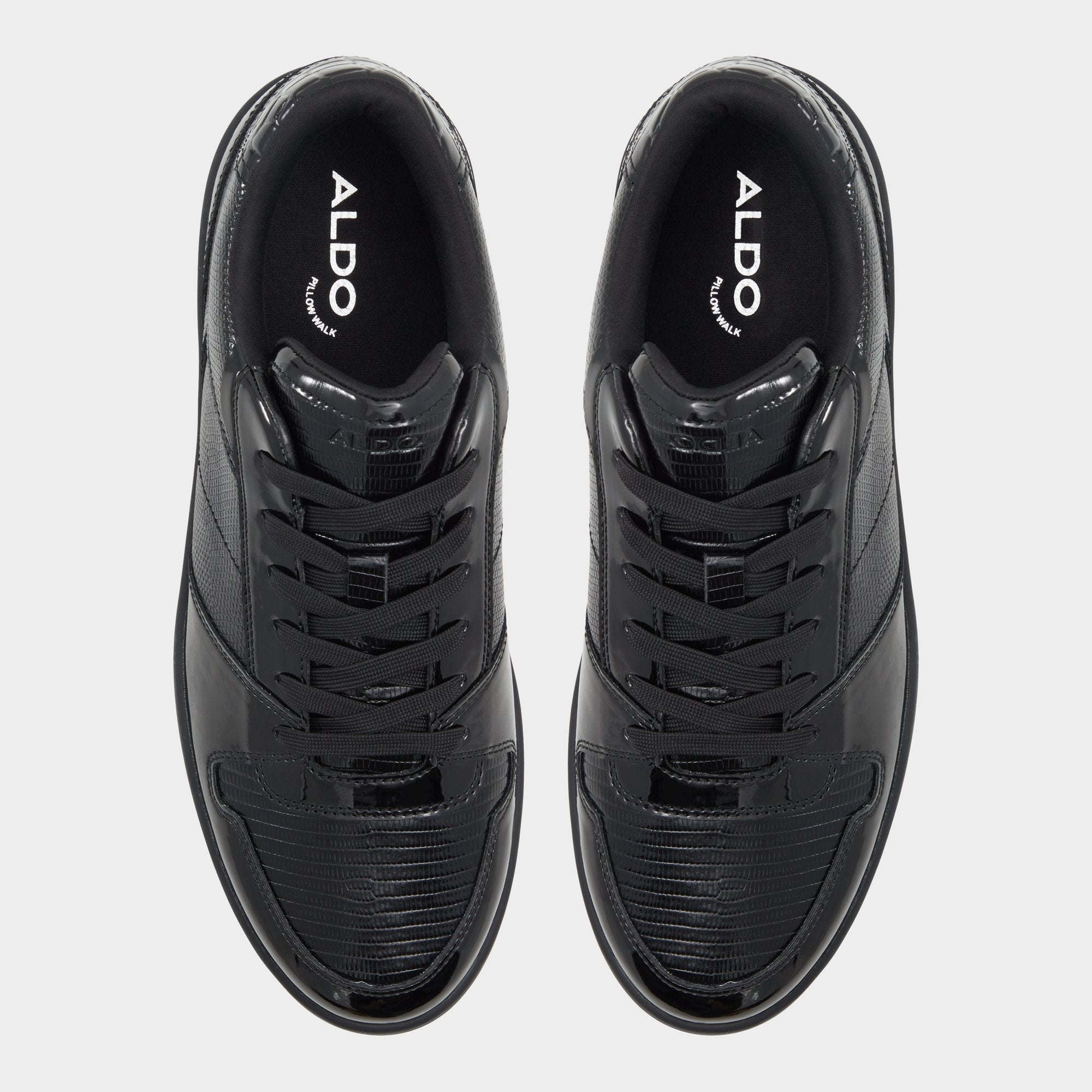 Aldo | Zethan Black Synthetic Patent Men's Low top - Low top sneaker, Cup sole