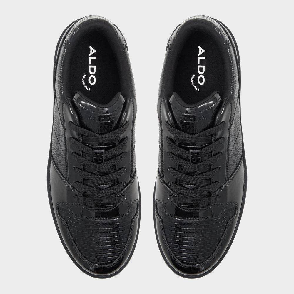 Aldo | Zethan Black Synthetic Patent Men's Low top - Low top sneaker, Cup sole