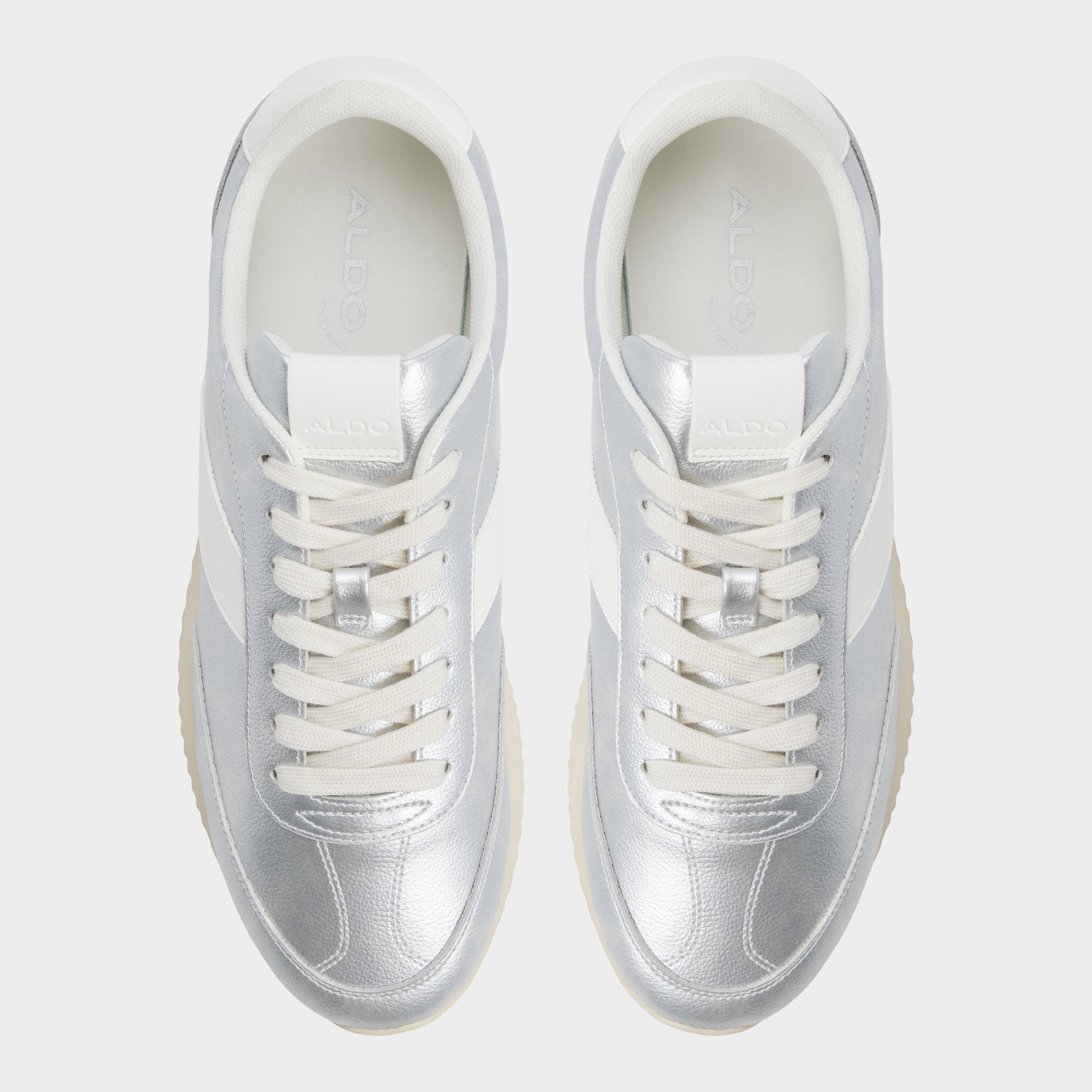 Aldo | Nathaniell in Silver - Low top sneaker, Cup sole