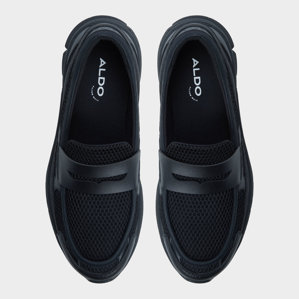 Aldo | Loafersnkr in Black - Slip-on sneaker, Jogger sole