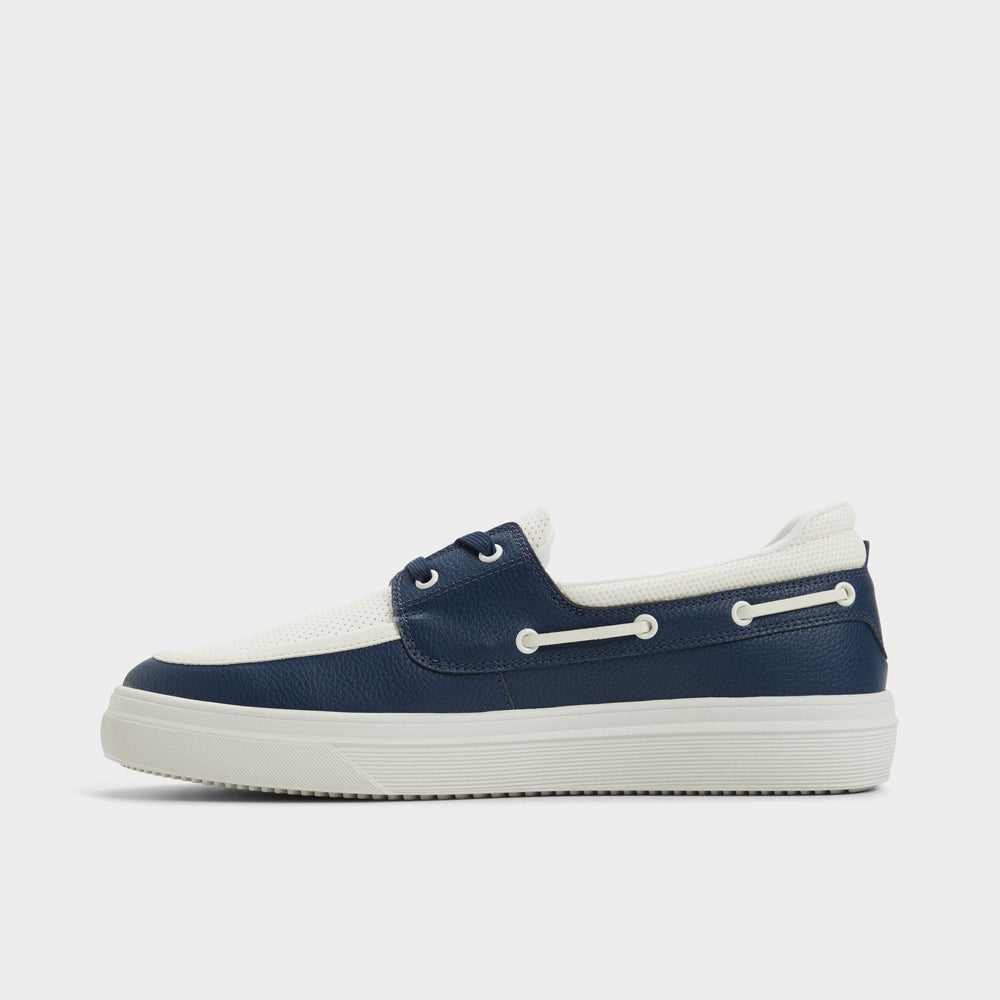 Aldo | Wildwave White/Navy Men's Casual Shoes - Boat shoe