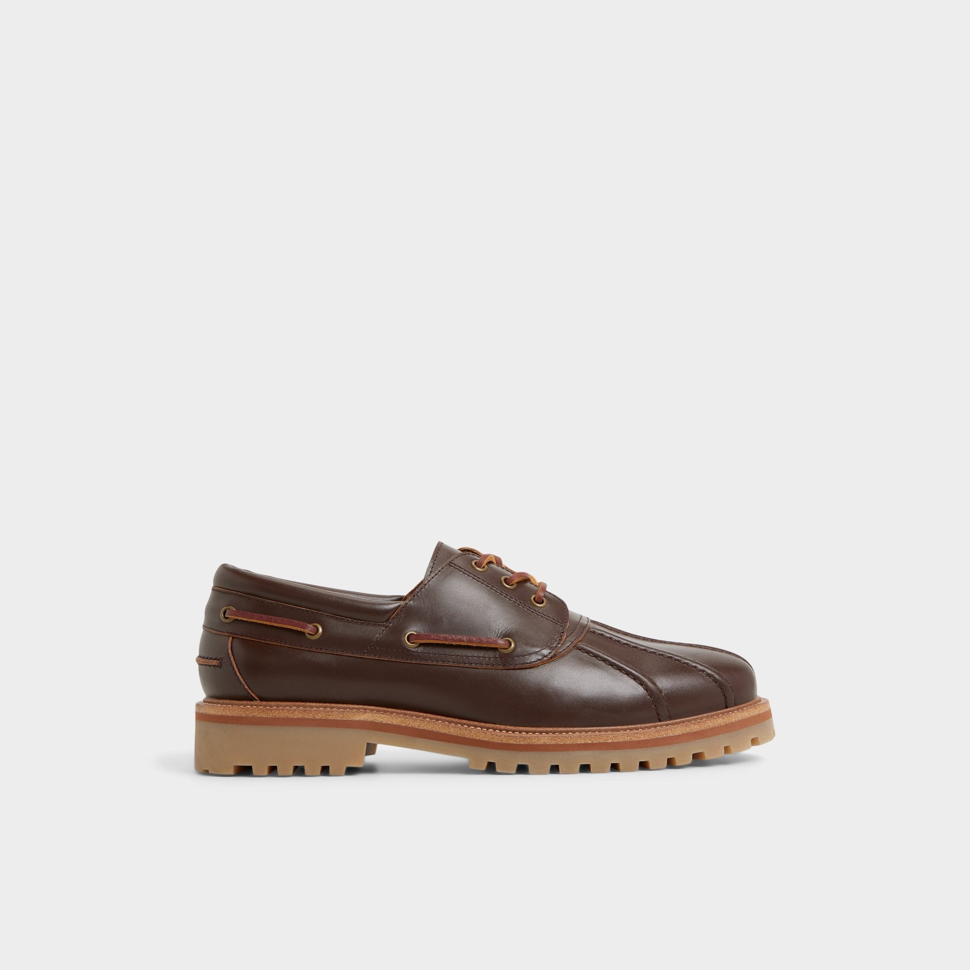 Aldo | Finn in Medium Brown - Boat shoe, Lug sole