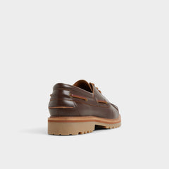 Aldo | Finn in Medium Brown - Boat shoe, Lug sole