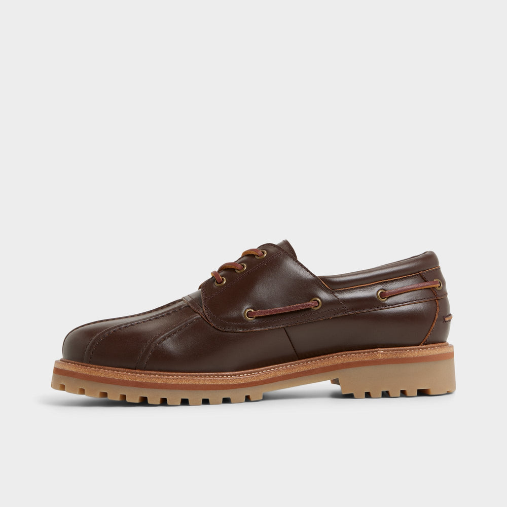Aldo | Finn in Medium Brown - Boat shoe, Lug sole