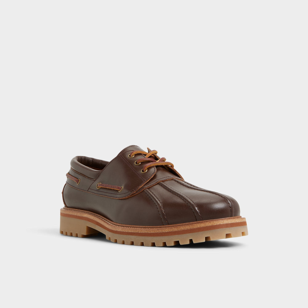 Aldo | Finn in Medium Brown - Boat shoe, Lug sole