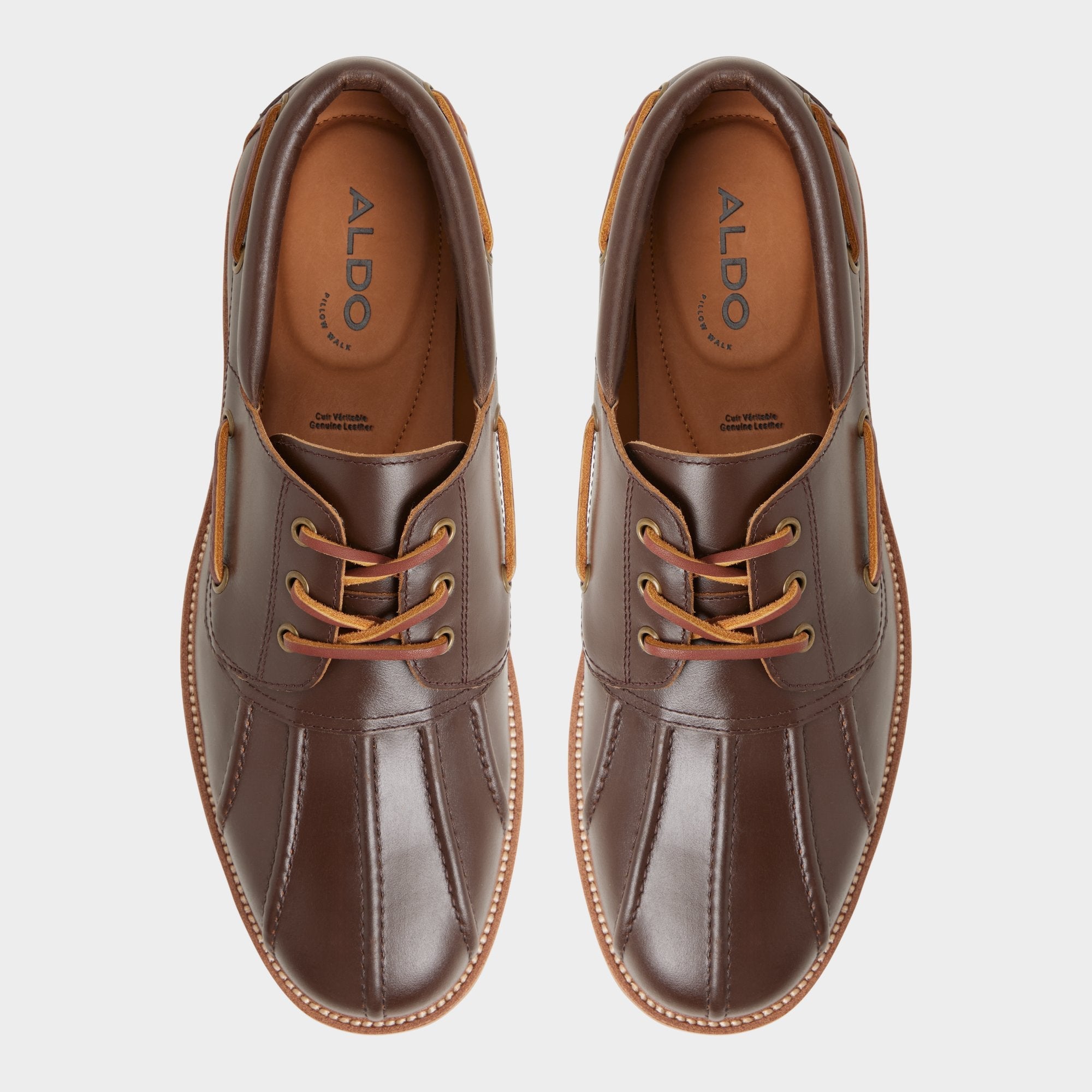 Aldo | Finn in Medium Brown - Boat shoe, Lug sole