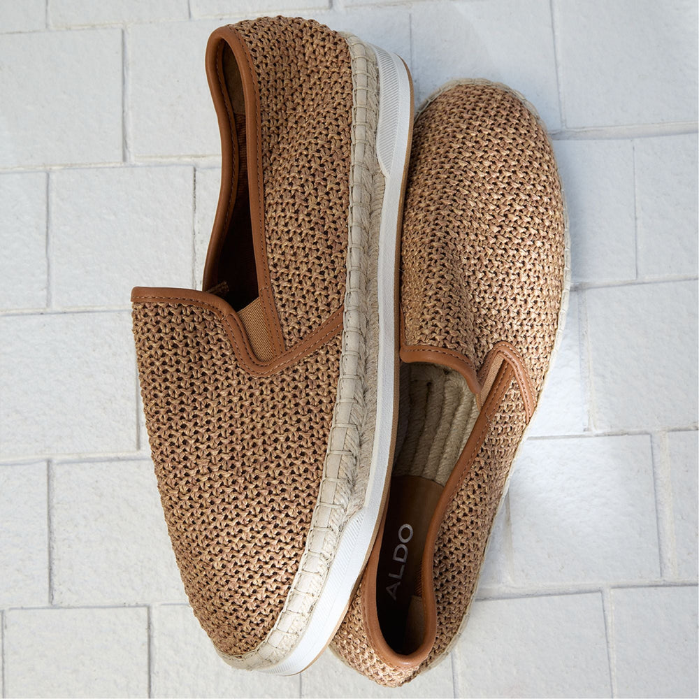 Aldo | Johnney Cognac Textile Raffia Men's Espadrilles - Espadrille
