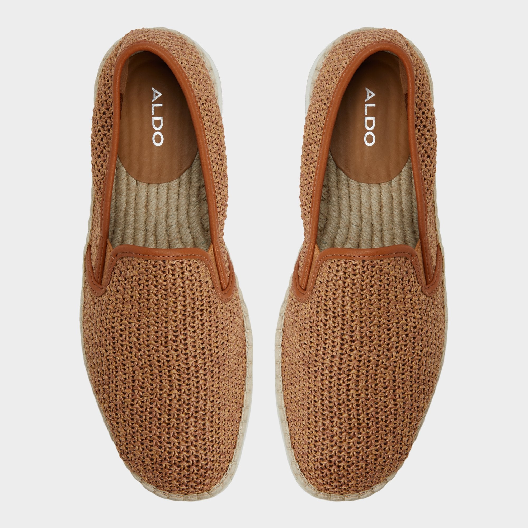 Aldo | Johnney Cognac Textile Raffia Men's Espadrilles - Espadrille