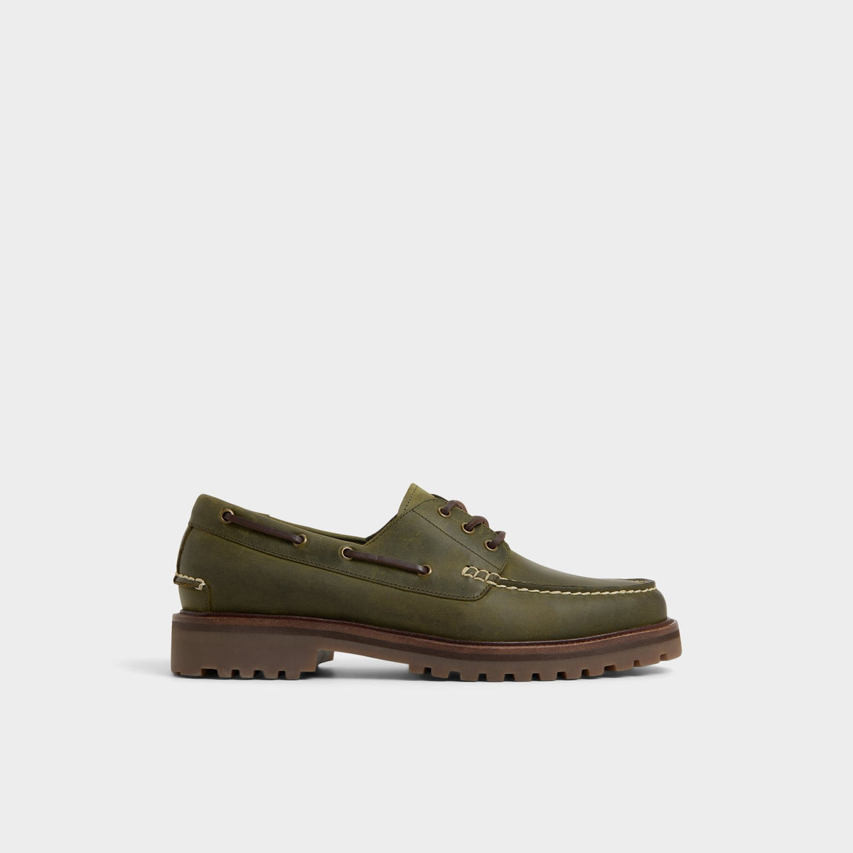 Aldo | Cedric in Khaki - Boat shoe