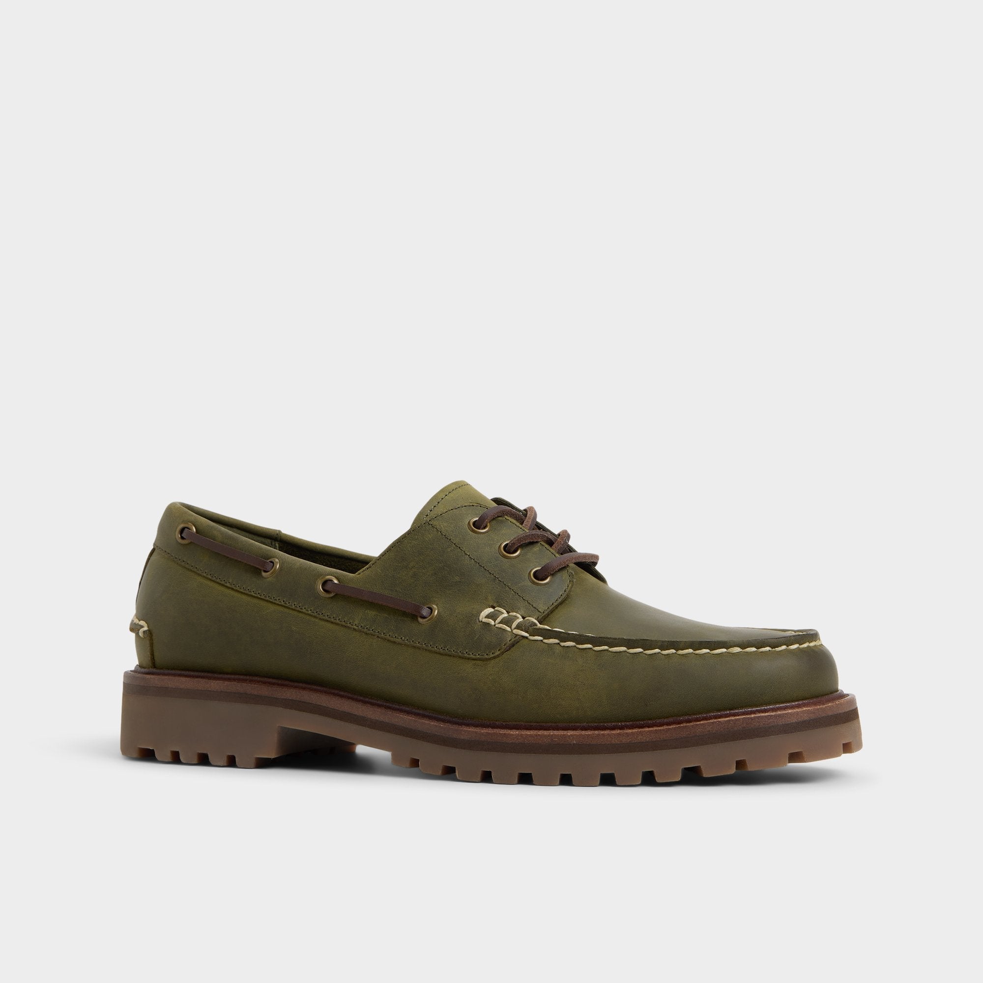 Aldo | Cedric in Khaki - Boat shoe