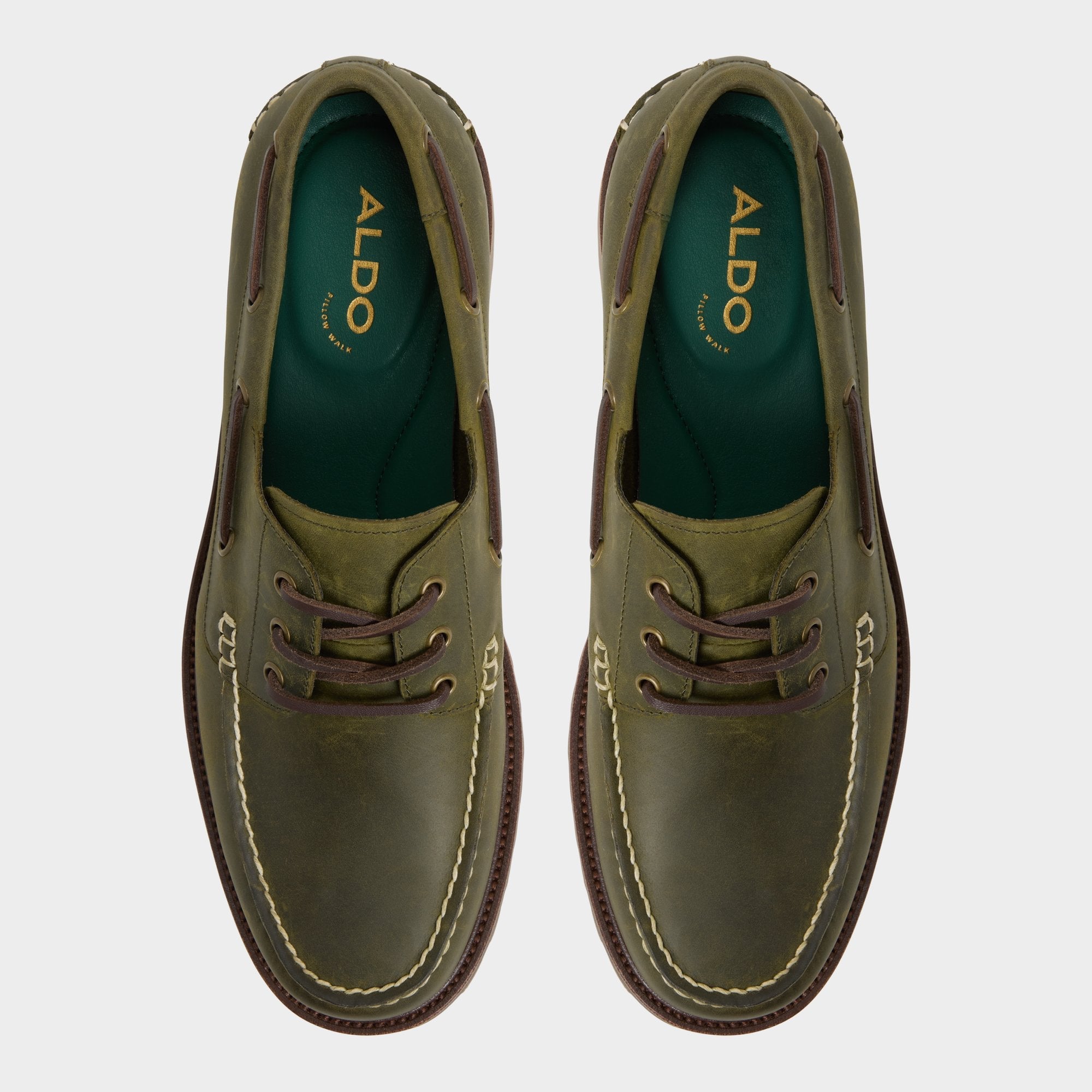 Aldo | Cedric in Khaki - Boat shoe